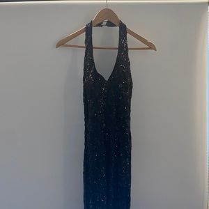 Black Prom Dress Sequined